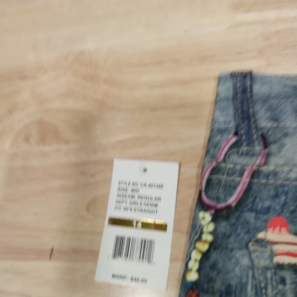 Celebrity Ace Kids Jeans 90s Charms Acid Wash 14 Blue